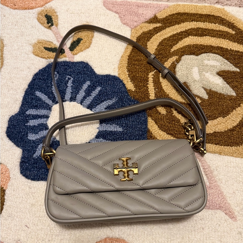 Tory Burch Quilted Shoulder Bag in Gray